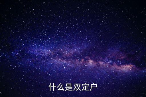 國稅雙定戶是什么意思，單位中什么是雙定戶