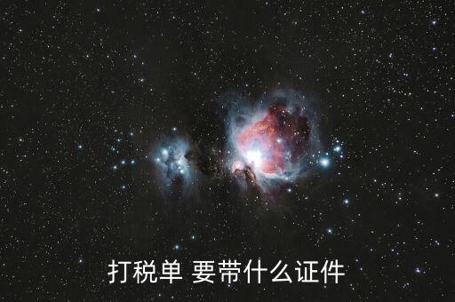 打印稅單需要什么證件，到稅務(wù)打印稅單需要什么資料