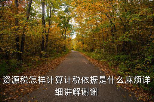 資源稅計(jì)稅依據(jù)是什么，資源稅怎樣計(jì)算計(jì)稅依據(jù)是什么麻煩詳細(xì)講解謝謝