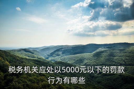 稅務(wù)局行為罰款是什么，稅務(wù)機(jī)關(guān)應(yīng)處以5000元以下的罰款行為有哪些