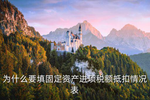 申報(bào)表固定資產(chǎn)進(jìn)項(xiàng)稅有什么作用，國(guó)稅報(bào)表中固定資產(chǎn)進(jìn)項(xiàng)稅報(bào)表