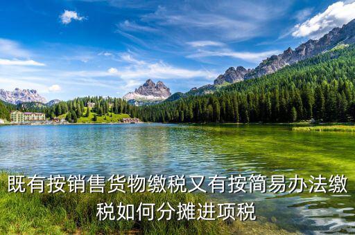 既有按銷售貨物繳稅又有按簡易辦法繳稅如何分?jǐn)傔M項稅