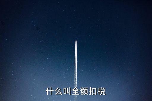 什么是全額納稅，請問地稅局說的個稅要全員全額交納是啥意思