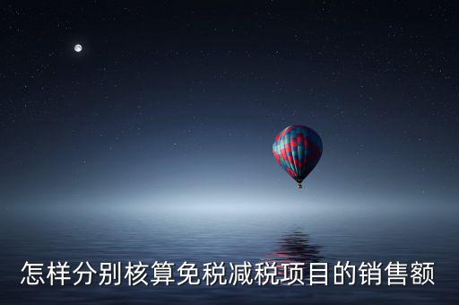 什么是分別核算銷售額，怎樣分別核算免稅減稅項(xiàng)目的銷售額