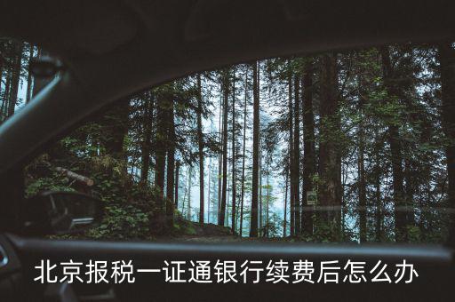 北京稅務(wù)一證通是什么，北京 辦理一證通年費(fèi)什么時(shí)候交