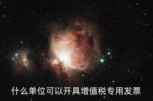 什么公司可以開增值稅，什么單位可以開具增值稅專用發(fā)票