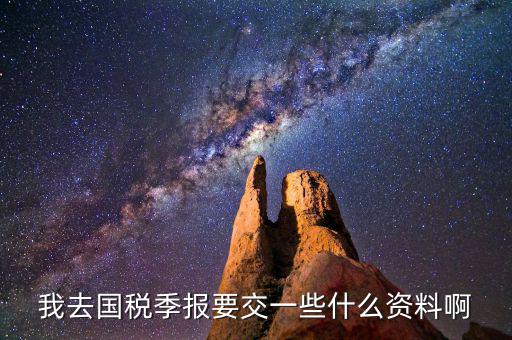國稅季度申報需要帶什么，我去國稅季報要交一些什么資料啊