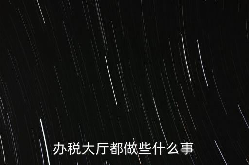地稅大廳都干什么，辦稅大廳都做些什么事