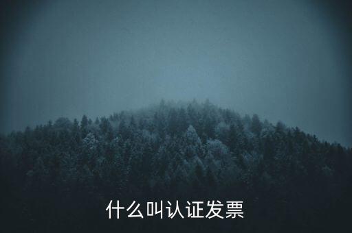什么是認證發(fā)票，什么叫認證發(fā)票