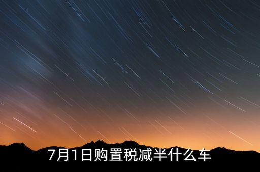 車稅減半針對什么車，101以后購車附加費(fèi)減半 包含哪些車型