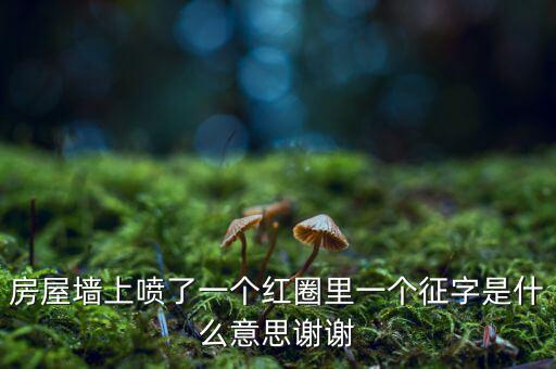 墻上印征收是什么意思，房屋墻上噴了一個(gè)紅圈里一個(gè)征字是什么意思謝謝