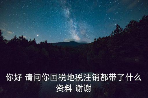 注銷稅盤都帶什么資料，稅務注銷都需要什么資料啊