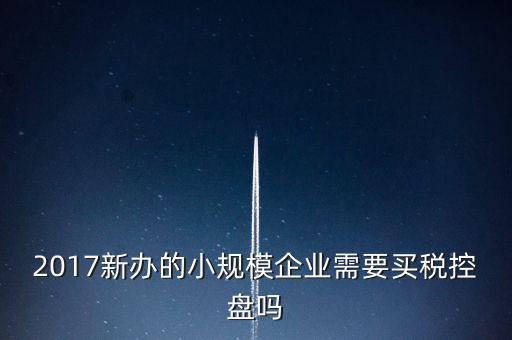 什么公司要稅控盤，2017新辦的小規(guī)模企業(yè)需要買稅控盤嗎