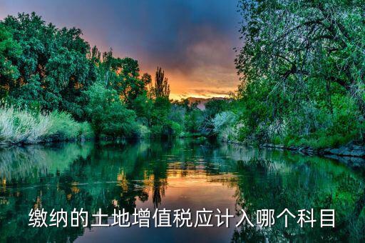 土地增值稅計(jì)什么科目，繳納的土地增值稅應(yīng)計(jì)入哪個科目