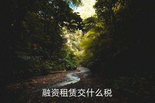 融資租賃繳納什么稅，融資租賃交什么稅