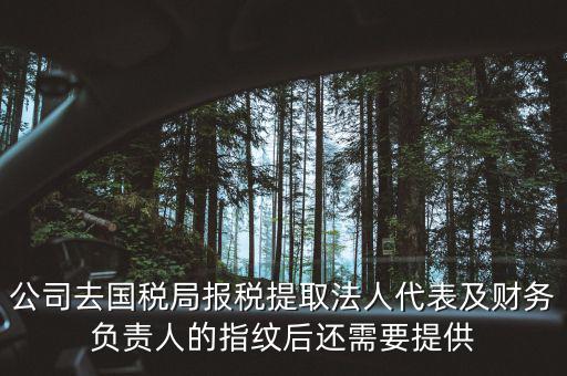 國(guó)稅錄指紋需要帶什么材料，公司去國(guó)稅局報(bào)稅采取法人代表及財(cái)務(wù)負(fù)責(zé)人指紋后還需要提供哪