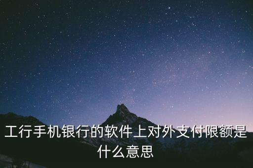 對外支付什么意思，工商銀行支出對外什么意思