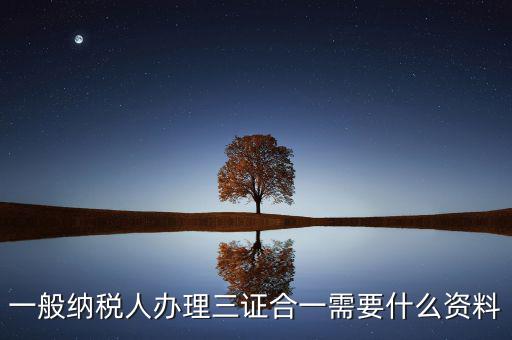 稅務三證合一需要什么資料，一般納稅人辦理三證合一需要什么資料