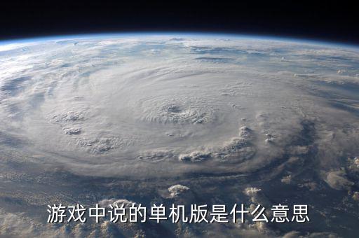 國稅單機版是什么，游戲中說的單機版是什么意思