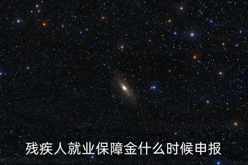 廈門殘障金什么時候申報，殘疾人基金什么時候申報
