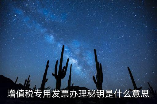 稅務(wù)密鑰是什么意思，增值稅專用發(fā)票辦理秘鑰是什么意思