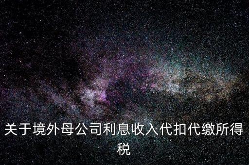 利息 境外 什么稅金，營改增后境外支付借款利息繳納什么稅金