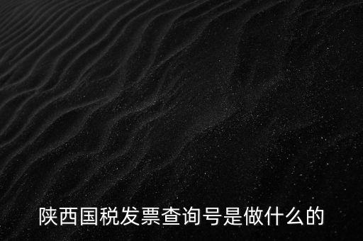 陜西國稅六個一是什么，陜西國稅發(fā)票查詢號是做什么的