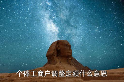 個(gè)體戶定額根據(jù)什么意思，個(gè)體工商戶調(diào)整定額什么意思