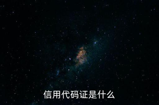 信用代碼號(hào)是什么情況，信用代碼證是什么