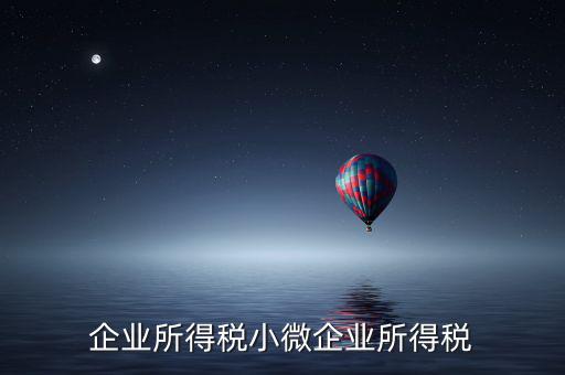 什么企業(yè)算小微企業(yè)所得稅，企業(yè)所得稅小微企業(yè)所得稅