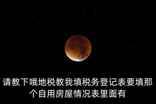 稅務(wù)上自用是什么意思，請(qǐng)教下哦地稅教我填稅務(wù)登記表要填那個(gè)自用房屋情況表里面有