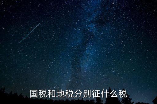 國稅地稅分別報(bào)什么稅，國稅和地稅局分別要交哪些稅和報(bào)表