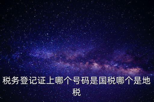 國稅地稅登記號是什么，稅務(wù)登記證上哪個(gè)號碼是國稅哪個(gè)是地稅