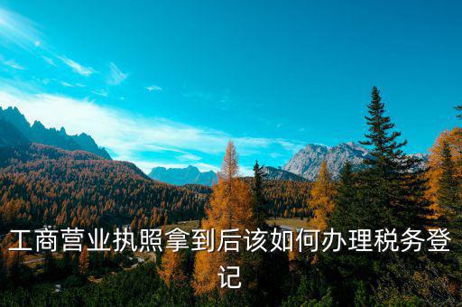 營(yíng)業(yè)執(zhí)照辦理后稅務(wù)辦理什么，工商營(yíng)業(yè)執(zhí)照拿到后該如何辦理稅務(wù)登記