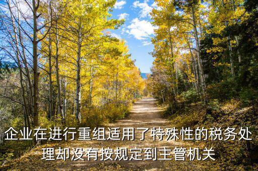 特殊重組什么時候備案，企業(yè)在進(jìn)行重組適用了特殊性的稅務(wù)處理卻沒有按規(guī)定到主管機(jī)關(guān)