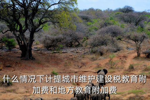 什么情況下免交地方教育稅附加，什么情況下計(jì)提城市維護(hù)建設(shè)稅教育附加費(fèi)和地方教育附加費(fèi)