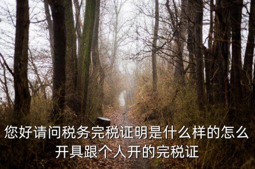 您好請(qǐng)問(wèn)稅務(wù)完稅證明是什么樣的怎么開具跟個(gè)人開的完稅證