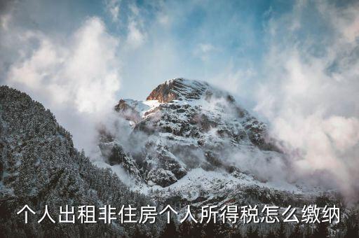 出租非住宅房屋交什么稅，個(gè)人出租非住房出現(xiàn)行綜合稅率是多少是哪些稅種