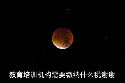 培訓(xùn)收入交什么稅最新，教育培訓(xùn)機(jī)構(gòu)需要繳納什么稅謝謝