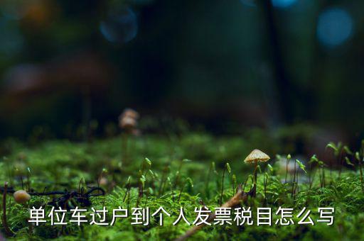 企業(yè)的車如何過戶給個(gè)人所得稅，單位車過戶到個(gè)人發(fā)票稅目怎么寫