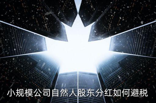 個(gè)人股東分紅如何避稅，小規(guī)模公司自然人股東分紅如何避稅