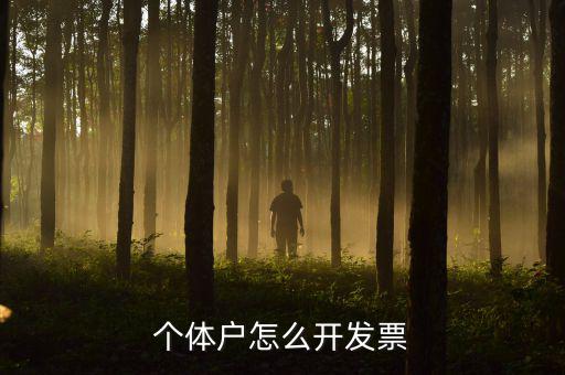 個(gè)體工商戶如何開票，個(gè)體戶怎么開發(fā)票