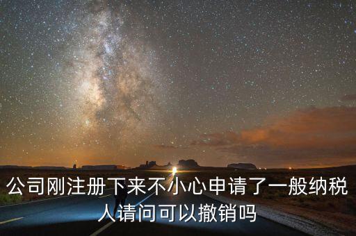 公司剛注冊(cè)下來(lái)不小心申請(qǐng)了一般納稅人請(qǐng)問可以撤銷嗎