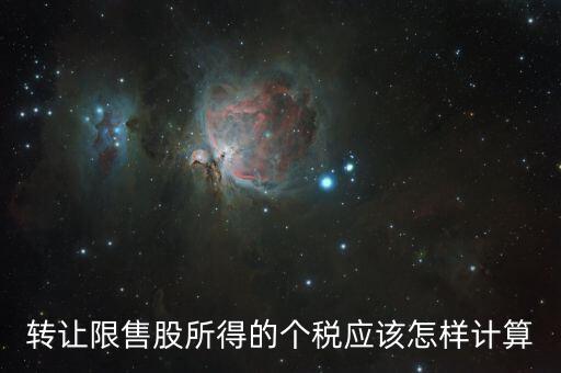 轉(zhuǎn)讓限售股所得的個稅應(yīng)該怎樣計(jì)算