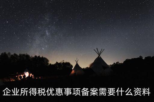 企業(yè)所得稅備案需要帶什么東西，企業(yè)所得稅優(yōu)惠事項(xiàng)備案需要什么資料