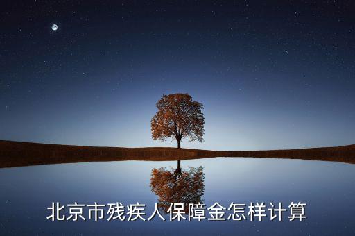 北京市殘疾人保障金如何計算，北京市殘疾人保障金怎樣計算