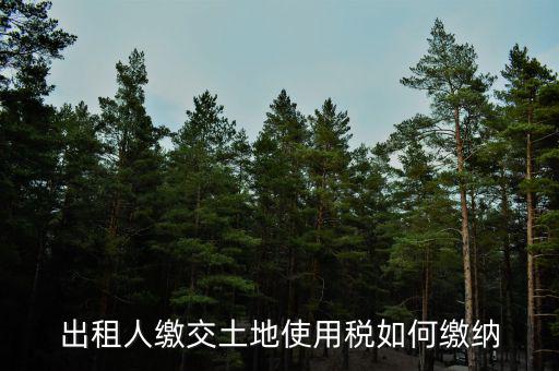 租房土地使用稅如何計算，企業(yè)出租房屋土地稅如何計算
