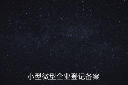 小微企業(yè)如何備案，小型微型企業(yè)登記備案