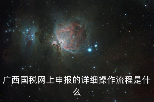 廣西國稅地稅如何網(wǎng)上申報系統(tǒng)，國稅網(wǎng)上怎么申報