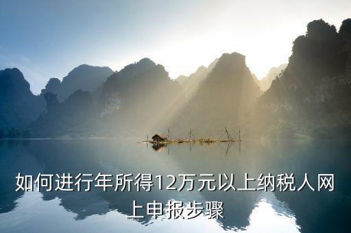 攜稅寶如何申報(bào)12萬(wàn)元，年收入12萬(wàn)如何申報(bào)